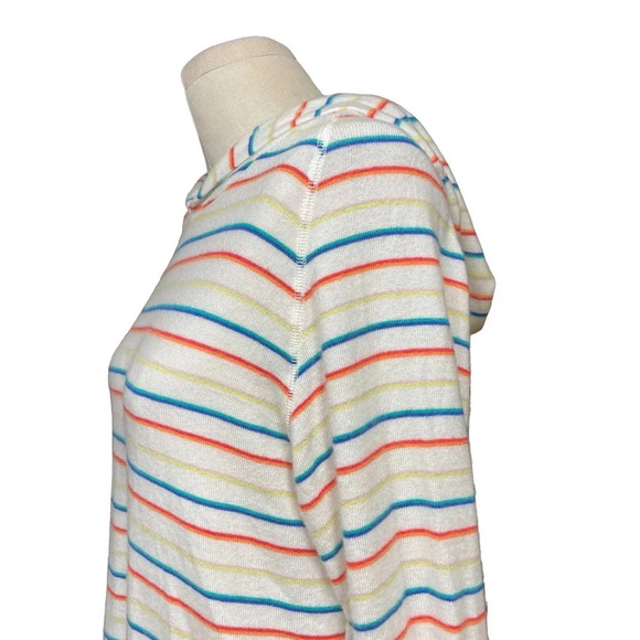 LNA Brushed Carly Striped Hoodie Sweater White Colorful‎ Size XS - Picture 7 of 13